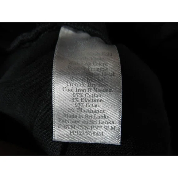 Everlane Women's The Slim Leg Crop Pants Cotton Twill Black -Pockets Size 00